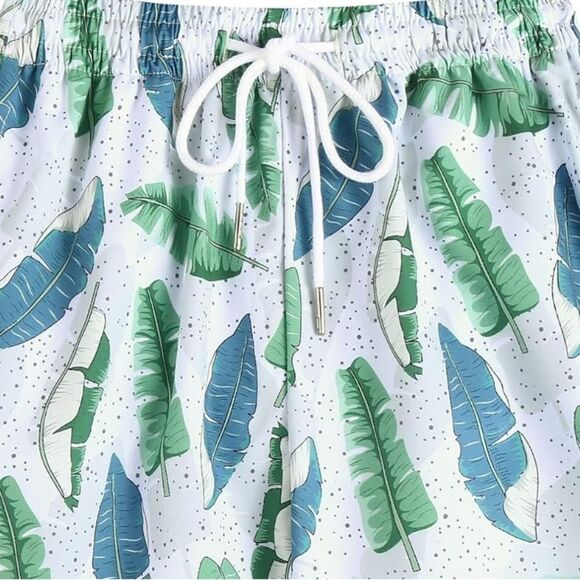 Boys Feather Printed Swim Trunks - Picture 2 of 4